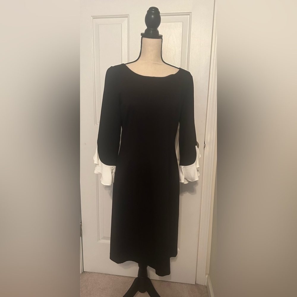 Talbots size 10 black ponte dress. Worn once. Excellent Used Condition.